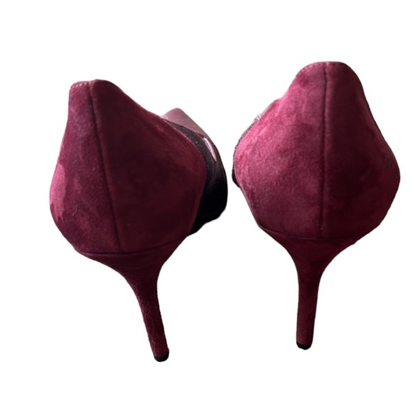 Sam Edelman Leather Burgundy Desiree Heels Size 10 - Picture 6 of 8